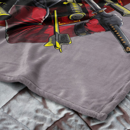 Deadpool & Wolverine Marvel Studios Dead Serious Silk Throw Blanket